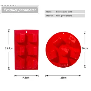 Кондитерские инструменты 3D6 6 Полость силиконовая форма для рождественского дома форма для выпечки