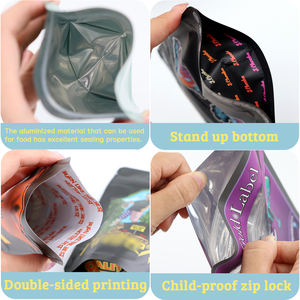 Sachets refermables en plastique de qualité alimentaire, personnalisés, avec fermeture éclair, pour bonbons, gommes, sachets en mylar pour sachets de 3,5 g - Product Image 4