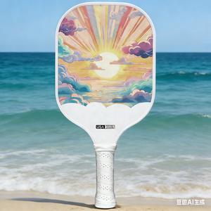 ไม้พายพิกเกิลบอลแบบพกพาที่ได้รับการรับรองจาก USAPA ผลิตจากกราไฟต์ขึ้นรูปด้วยความร้อน ผิวสัมผัสแบบหยาบ ทำจากคาร์บอนไฟเบอร์ดิบ ผิวสัมผัสแบบมีแรงเสียดทาน ไม่มีขอบ - Product Image 1