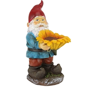 Resina girasole Sami giardino nano uccello alimentatore statua. Giardino esterno decorazione prato in resina artigianato - Product Image 1