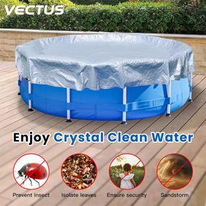 Cubiertas Redondas Plateadas <span class=keywords><strong>de</strong></span> 16 Mil para Piscinas Elevadas <span class=keywords><strong>de</strong></span> 12 Pies con Cabrestante y Cable, Venta al por Mayor Directa <span class=keywords><strong>de</strong></span> Fábrica China - Product Image 6