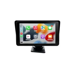 Xách tay 4K + 1080P Front & Rear đôi máy ảnh không dây Carplay 7inch màn hình cảm ứng di động đài phát thanh xe hơi phương tiện truyền thông Máy nghe nhạc