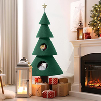 Arbre à chat de luxe vert en peluche sur mesure par le fabricant, grand arbre à chat de Noël, vente en gros, arbre à chat haut et robuste, tour à chat, best-seller, grattoir