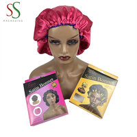 Boîte d'emballage pour bonnet en satin personnalisée de haute qualité avec fenêtre