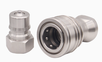 Prix usine 1/4 pouces en acier inoxydable 304 raccord rapide hydraulique compatible avec la série haute pression de refroidissement NITTO KZD KZF