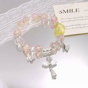 Exquisite Butterfly Pendant Colorful Crystal <b>Bracelet</b> Sweet Colorful <b>Beads</b> Lucky <b>Bracelet</b> Versatile Style Korean <b>Bead</b> <b>Bracelet</b> - Product Image 6