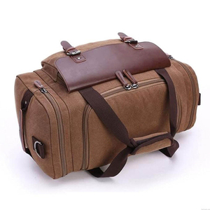 Nouveaux sacs de voyage en cuir élégants, design personnalisé, coutures robustes, sac de voyage spacieux pour un usage quotidien, les voyages de week-end, les affaires et la salle de sport - Product Image 4