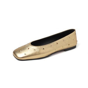 Sheepskin low-heeled single <b>shoe</b> for women flat sole early spring new style genuine leather square toe - Product Image 5