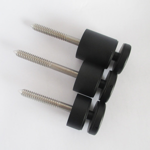 Black Stainless <strong>Steel</strong> Glass Holder Clamp for Exterior Balcony <strong>Railing</strong> - Product Image 2