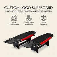 Planche de surf à moteur personnalisable B2B à faible MOQ, coque de course en carbone composite rouge, planche motorisée étanche, embarcation aquatique