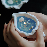 Cadeaux décoratifs pour la maison Bougie aromatique de conque sans fumée faite à la main Bougies parfumées en cire de gelée de coquillage créatif