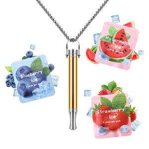 Alternatieve Gearomatiseerde Lucht Apparaat Aroma Moderne Kegel Rookloos Roestvrij Staal Stoppen Rook Inhalator Ketting - Product Image 3