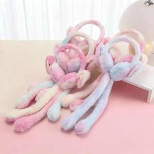 国境を越えて人気の高いユニセックスショートプラッシュ動く耳付きイヤーマフ冬用カラフル耳カバー楽しい防寒うさぎ耳大人用在庫あり - Product Image 2