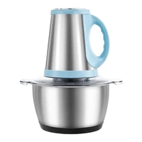 Penggiling makanan dapur rumah murah Stainless Steel kecil Terbaik daging Chopper otomatis 2L 3L listrik Daging mixer makanan