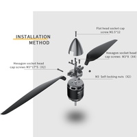 Hélice en carbone polymère T-MOTOR TF15*8 TF16*8 15 pouces 16 pouces Hélice pliable pour drone à aile fixe UAV