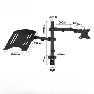 <span class=keywords><strong>Support</strong></span> de moniteur <span class=keywords><strong>d</strong></span>'<span class=keywords><strong>ordinateur</strong></span> portable à deux bras <span class=keywords><strong>Support</strong></span> de Holds14-28 pouces <span class=keywords><strong>pour</strong></span> <span class=keywords><strong>écran</strong></span> <span class=keywords><strong>d</strong></span>'<span class=keywords><strong>ordinateur</strong></span> et <span class=keywords><strong>ordinateur</strong></span> portable <span class=keywords><strong>Support</strong></span> de bureau Riser Fit Up to17 inch - Product Image 2