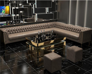 Canapés en U pour bars, canapés en <span class=keywords><strong>L</strong></span> pour discothèques, comptoirs de bar, mobilier moderne, sièges de stand événementiel - Product Image 4
