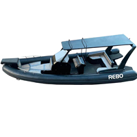 Luxe 31.5ft RIB 960 ORCA Hypalon Noir Deep V Coque en aluminium Bateau rigide gonflable