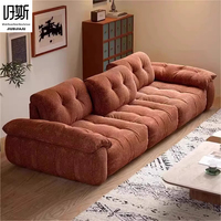 Ensemble de canapés modulaires modernes avec tissu en chenille, assise profonde, coussins moelleux et fonctions inclinables pour salon