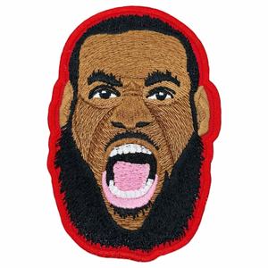 Patch brodé personnalisé en gros à faible MOQ, <span class=keywords><strong>caricature</strong></span> amusante de joueur de basketball, thermocollant pour veste universitaire et veste en jean - Product Image 1