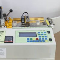 Servomoteur automatique pour ordinateur, couteau chaud et froid, étiquette tfeta, étiquette en satin, couteau droit, machine à découper ruban en tissu
