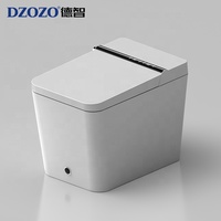 Nouvelle conception de toilettes japonaises avec séchage à air chaud, bidet automatique, toilettes intelligentes monobloc avec télécommande, siphon en P et siège chauffant