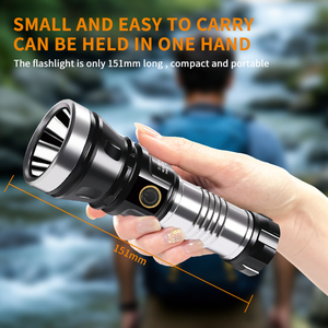 Lumens Cao Siêu Sáng Điện Hiển Thị Không Thấm Nước USB Có Thể Sạc Lại <span class=keywords><strong>Torch</strong></span> Ánh Sáng LED Ánh Sáng Khẩn Cấp Có Thể Sạc Lại LED Đèn Pin - Product Image 6