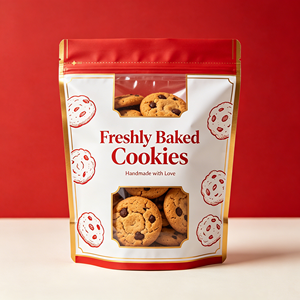 Bolsa de Polietileno con Cierre Ziplock Impresa Personalizada, Bolsa de Embalaje de Alimentos de Aluminio con Cierre para Dulces, Bocadillos y Galletas - Product Image 1