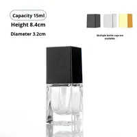 Flacon de parfum en verre transparent élégant Zhizun ZZ-046, carré, sérigraphié, avec pompe compatible pour diffuseur à bâtonnets, finition UV