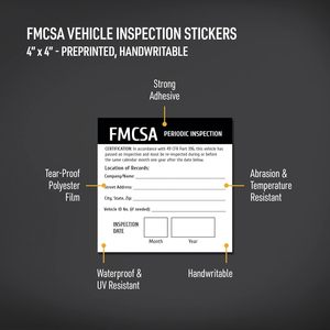Tùy chỉnh preprinted Tay Viết tự cán hàng năm Xe Kiểm tra dán fmca định kỳ không thấm nước UV kháng nhãn - Product Image 4