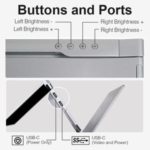 Moniteur portable pour ordinateur portable 14 pouces FHD IPS 60Hz USB C, deuxième écran, extension d'affichage double, idéal pour le commerce et les affaires, vente flash - Product Image 5