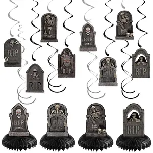 NEW Product Halloween Decorations RIP Graveyard Hanging Swirls Scary Theme Party hanging Garland Ceiling Decorations