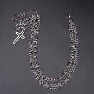 Multi Layered Cross Shoe <b>Chain</b> Zinc Alloy Detachable Punk <b>Boot</b> Accessory Unisex Daily Wear - Product Image 6