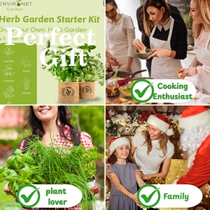 Kit de jardin d'intérieur à 5 herbes, design moderne, pot créatif, art du tissu, sac en chanvre, portable, résistant à la saleté, écologique - Product Image 6