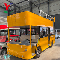 Bus touristique électrique à deux étages de 17 places à vendre, nouveau design, équipement de divertissement extérieur pour les excursions