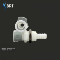 Raccord rapide en plastique BRT 5/16 pouce, coupleur d'air à déconnexion rapide avec conception à barbillons en POM EPDM pour systèmes de gonflage de pneus