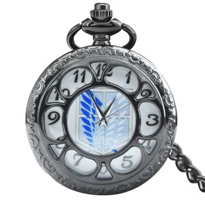 Reloj de Bolsillo de Gran Tamaño con Diseño de Alas Libres, Tema de <span class=keywords><strong>Anime</strong></span>, Caja de Aleación de Zinc, Estilo Antiguo de Cuarzo - Product Image 5