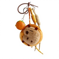 Porte-clés en peluche Capybara, breloque de sac à dos, porte-monnaie en forme de hamburger, étui pour écouteurs, pendentif au design original, petite série, logo personnalisé