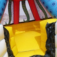 Château gonflable mobile rose et jaune en forme de pieuvre avec toboggan, jeu multijoueur, nouveau design, jeux gonflables dynamiques