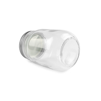 Klassieke voedselveilige vierkante glazen weckpot met standaard opening en zilveren plastic/blikken deksel 16oz 14oz 480ml 500ml