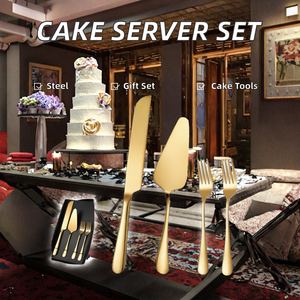Birthday & Wedding Cake Server Set with Stainless Steel Knife Shovel Gift Box-2-Piece Hand Wash Only - Product Image 2