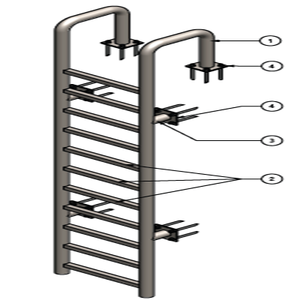 カスタマイズケーブルラダーSS316/304スチールOEMODMステンレスボートラダーマリンラダー - Product Image 3
