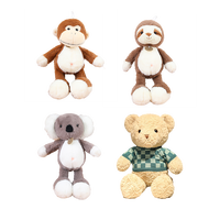 OEM Custom Made Soft Cotton Plush Animals Peluches de haute qualité Poupées pour usage domestique Porte-clés Accessoire pour anniversaires Vente en gros