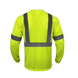 Camiseta de Trabajo Reflectante de Manga Larga para Hombre, Color Verde, Alta Visibilidad, Chalecos de Seguridad de Dos Tonos, Personalizables - Product Image 2