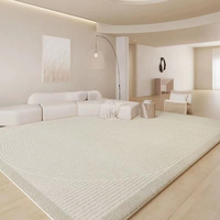 Tapis moderne géométrique douillet en fausse fourrure de cachemire pour salon, chambre à coucher, maison – Tapis de sol durable et doux pour la peau à poils bouclés