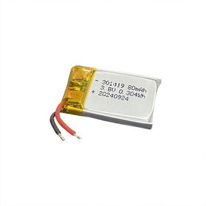 Oem 3.8v <span class=keywords><strong>Lipo</strong></span> 배터리 리튬 폴리머 301419 80mah 200mah 300mah <span class=keywords><strong>400mah</strong></span> 50000mah 충전식 리튬 폴리머 배터리 - Product Image 6
