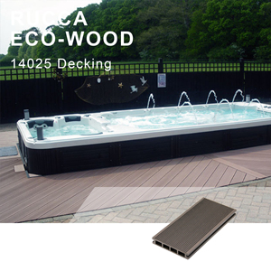 Foshan Contemporary 140*25mm <span class=keywords><strong>WPC</strong></span> compuesto cubierta impermeable al aire libre jardín suelo clic 18mm cepillado Technics Square - Product Image 4