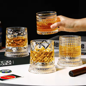 Verre à whisky rotatif anti-stress, modèle tendance pour la maison, avec base en cristal <span class=keywords><strong>de</strong></span> luxe léger, produit phare d'usine - Product Image 5