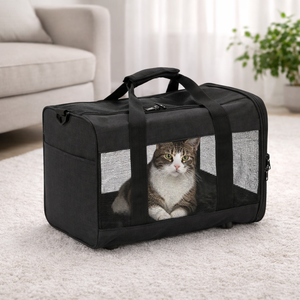 Taşınabilir Evcil Hayvan Taşıma Çantası Katlanabilir Nefes Alabilen Fileli Seyahat Sırt Çantası Havayolu Onaylı Yumuşak Kenarlı Köpek Kedi Taşıma Çantası - Product Image 1