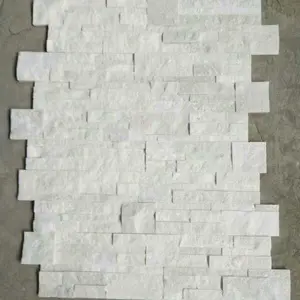 प्राकृतिक शुद्ध सफेद क्वार्ट्ज क्वार्टजाइट पतली दीवार स्लेट संस्कृति पत्थर के लिए स्लेट Cladding पैनल पत्थर सस्ती कीमत के साथ